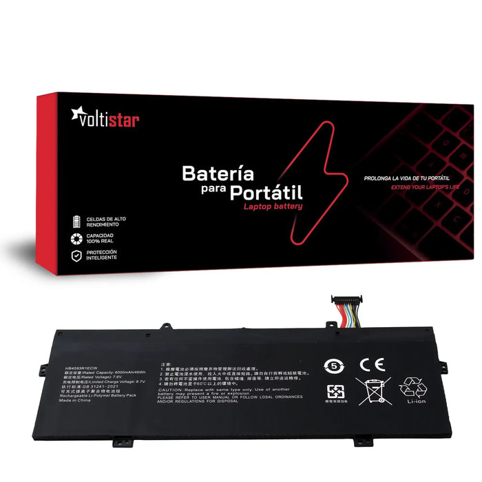 Batería Para Portátil Huawei Matebook 14 Hb4593R1Ecw 12 Pines