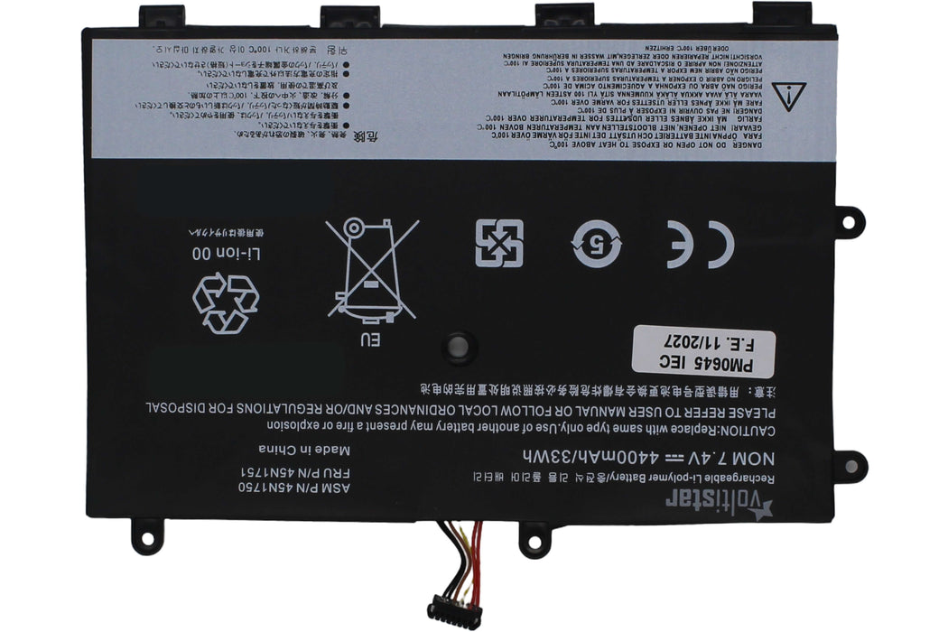 Batería Para Portátil Lenovo 45N1750 45N1748 45N1749 45N1751 7,4V 4300Mah