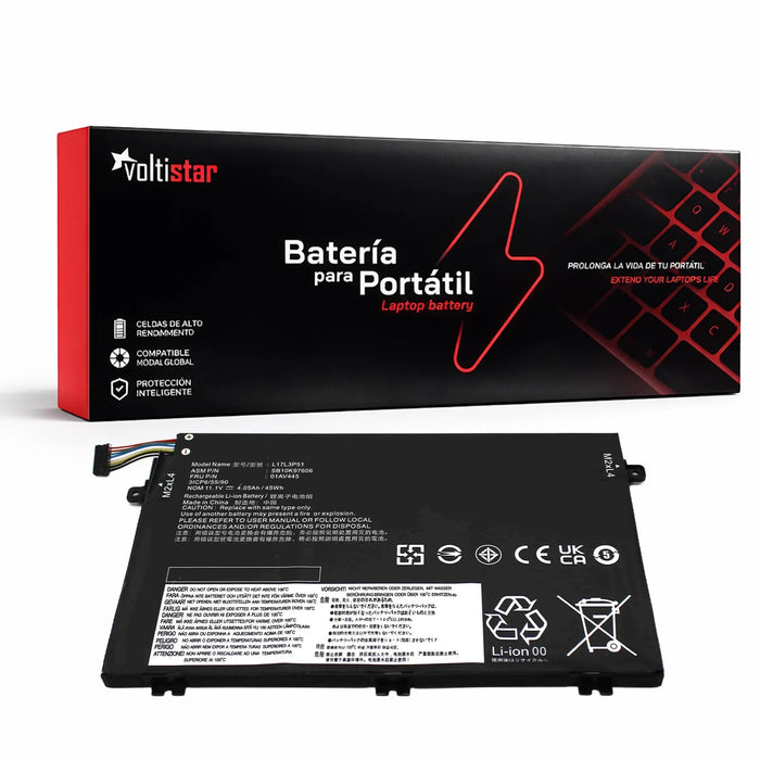 Batería Para Portátil Lenovo Thinkpad E480 E490 E580 E590 L17C3P51 L17L3P51