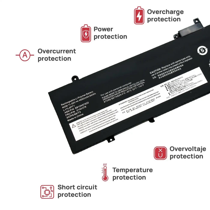 Batería Para Portátil Lenovo Thinkpad T480S L17L3P71 L17M3P71 L17M3P72 01Av478