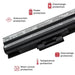 Batería Para Portátil Sony Vaio Vpc-F21 Vpc-F22 Vpc-F23 Vpc-Y11 Vpc-Y21 Vpc-Y22 Series 11.1V 4400Mah