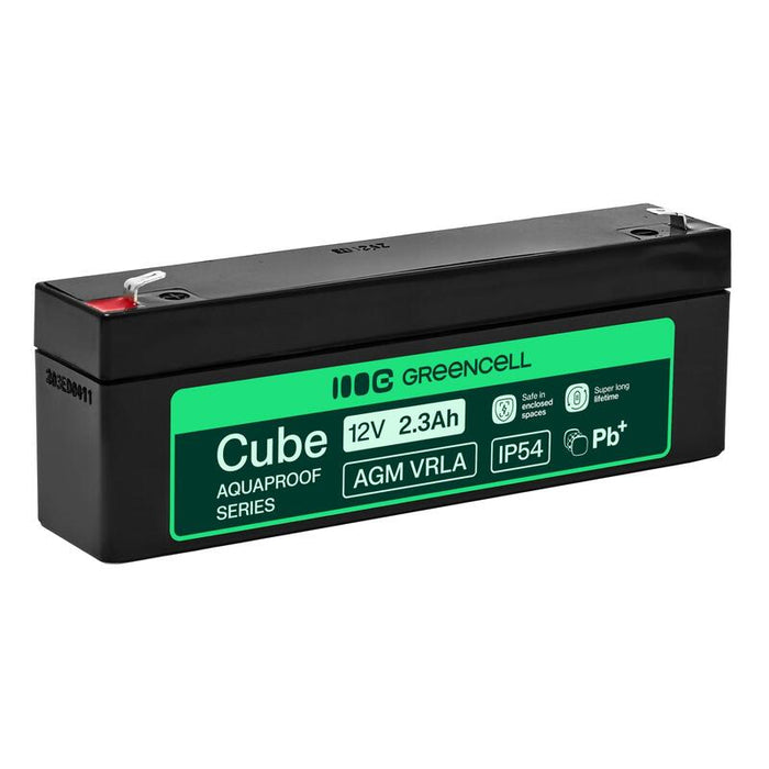 Batería Sin Mantenimiento Green Cell Agm Vrla 12v 2.5ah Para Cajas Registradoras, Juguetes (178x36x66mm)