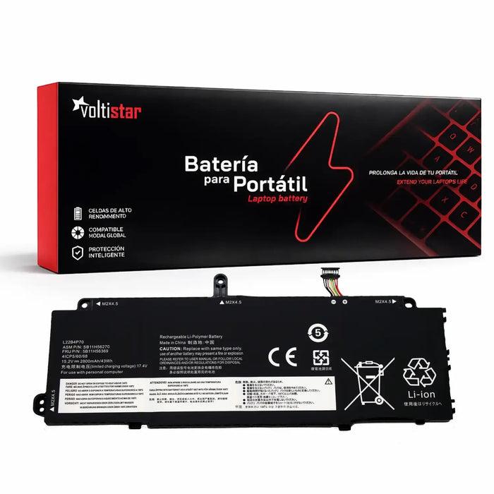 Bateria Para Portatil Thinkpad X13 Yoga G4 L22B4P70 L22C3P74 L22M4P70