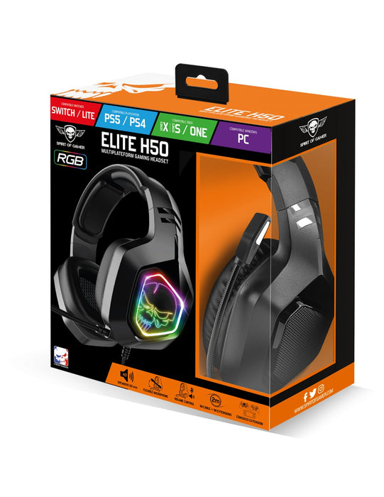 EAN 3700104424630 - Spirit of Gamer ELITE-H50 DARK EDITION Auriculares Alámbrico Diadema Juego Negro imagen 4
