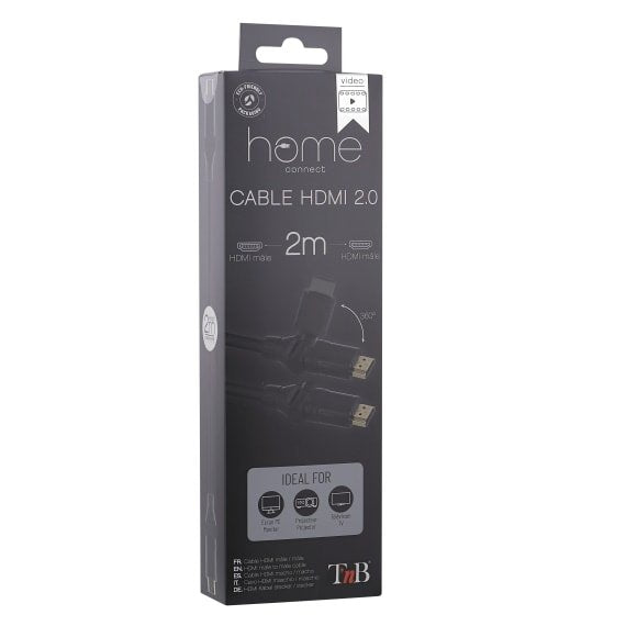 EAN 3303170104668 - T'nB HDMI3602 cable HDMI 2 m HDMI tipo A (Estándar) Negro imagen 3