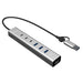 EAN 8595611707988 - i-tec CAHUBMETAL6LANPD hub de interfaz USB 3.2 Gen 1 (3.1 Gen 1) Type-A + Type-C 5000 Mbit/s Plata imagen 1