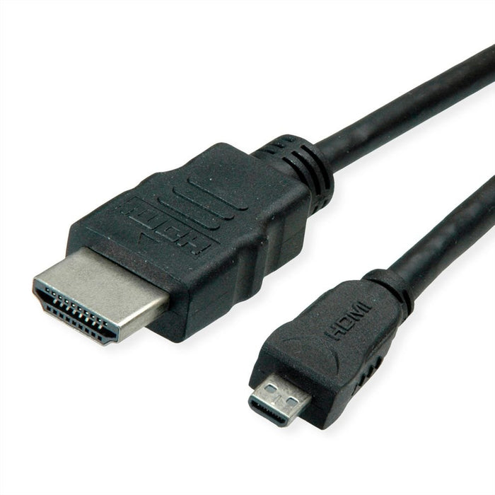 EAN 7630049619692 - ROLINE 11445581 cable HDMI 2 m HDMI tipo A (Estándar) HDMI tipo D (Micro) Negro imagen 1
