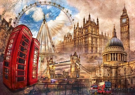 EAN 8005125318070 - Clementoni Vintage London Puzle de figuras 1500 pieza(s) Ciudad imagen 2