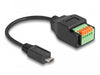 EAN 4043619662517 - DeLOCK 66251 cambiador de género para cable USB 2.0 Type Micro-B 5 pin terminal block Negro, Verde imagen 2