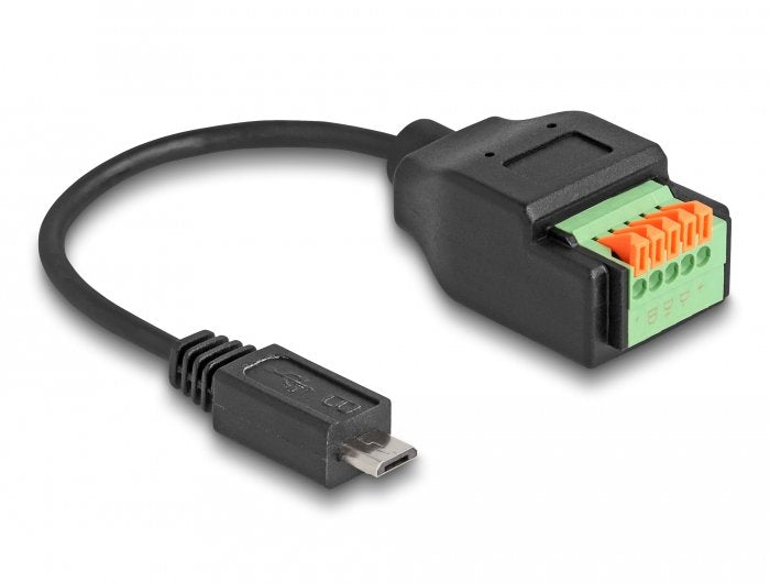 EAN 4043619662517 - DeLOCK 66251 cambiador de género para cable USB 2.0 Type Micro-B 5 pin terminal block Negro, Verde imagen 2
