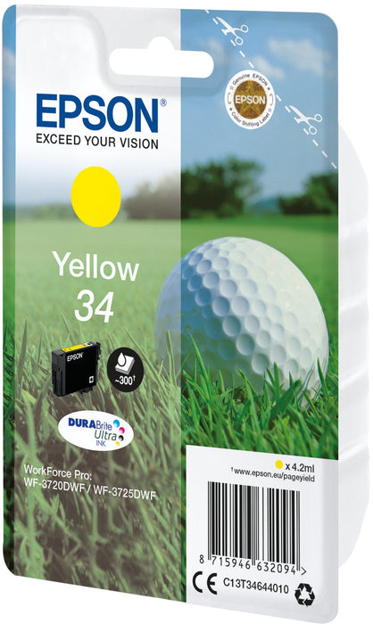 EAN 8715946632094 - Epson Golf ball C13T34644010 cartucho de tinta 1 pieza(s) Original Rendimiento estándar Amarillo imagen 2