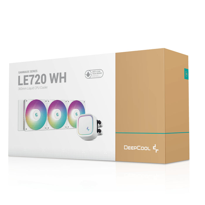 EAN 6933412728283 - DeepCool LE720 WH Procesador Sistema de refrigeración líquida todo en uno 12 cm Blanco 1 pieza(s) imagen 7