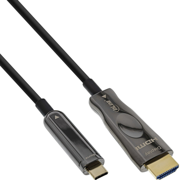 EAN 4043718304028 - InLine 64225A adaptador de cable de vídeo 25 m USB Tipo C HDMI Negro imagen 1