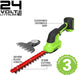 EAN 6952909067360 - Greenworks 1600607VA tijera de césped inalámbrica 12 cm 24 V Ión de litio Negro, Verde imagen 1