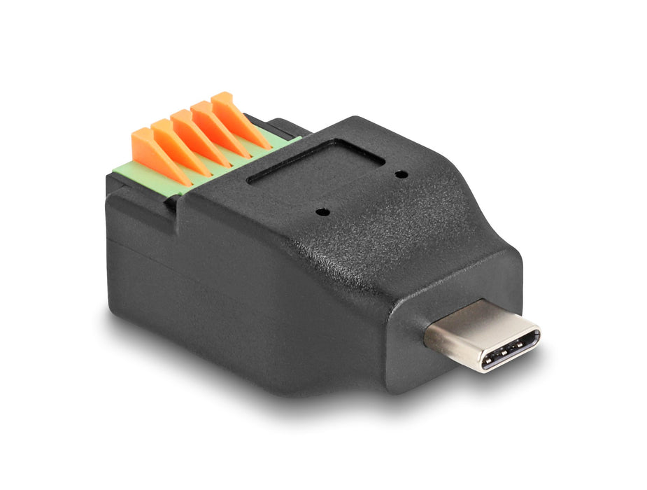 EAN 4043619664566 - DeLOCK 66456 cambiador de género para cable USB-C 5 pin terminal block Negro, Verde imagen 1