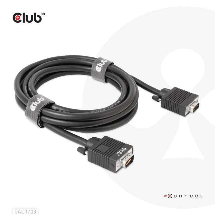 EAN 8719214472184 - CLUB3D CAC-1703 cable VGA 3 m VGA (D-Sub) Negro imagen 6