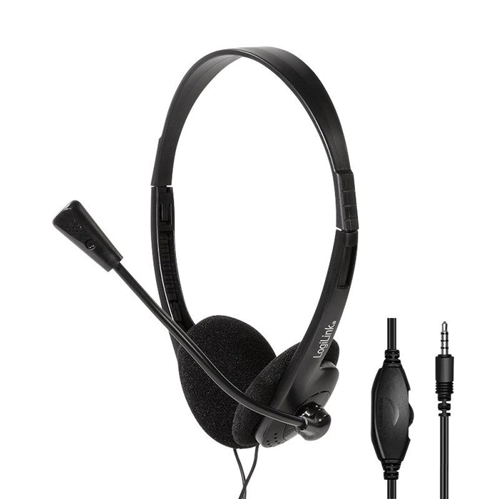 EAN 4052792064155 - LogiLink HS0055 auricular y casco Auriculares Alámbrico Diadema Música/uso diario Negro imagen 1