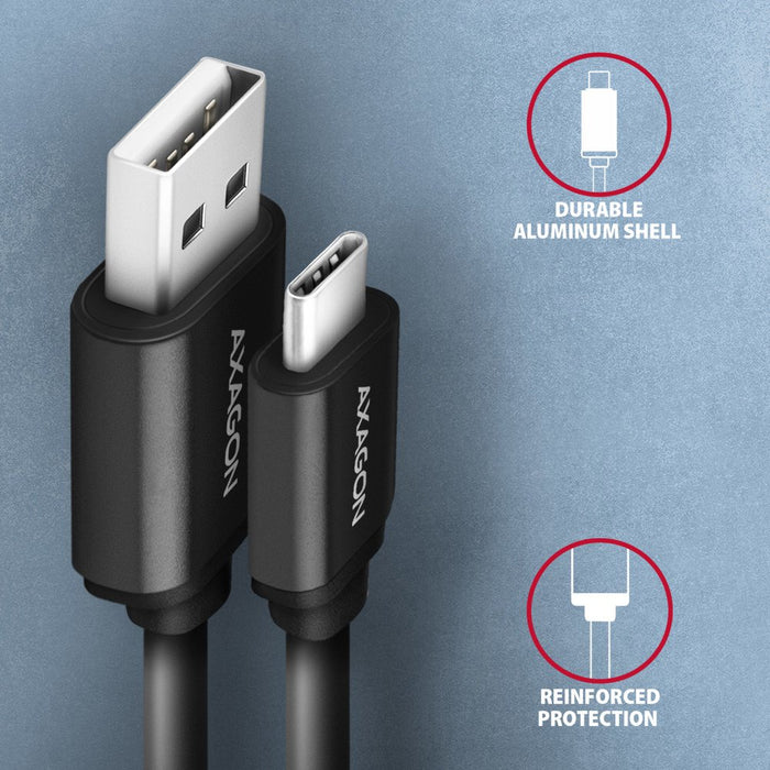 EAN 8595247905901 - Axagon BUCM-AM10TB cable USB USB 2.0 0,6 m USB C USB A Negro imagen 3