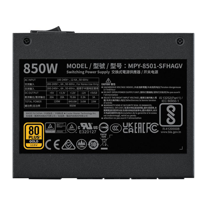 EAN 4719512148167 - Cooler Master V SFX Gold 850 ATX 3.1 unidad de fuente de alimentación 850 W 24-pin ATX Negro imagen 2