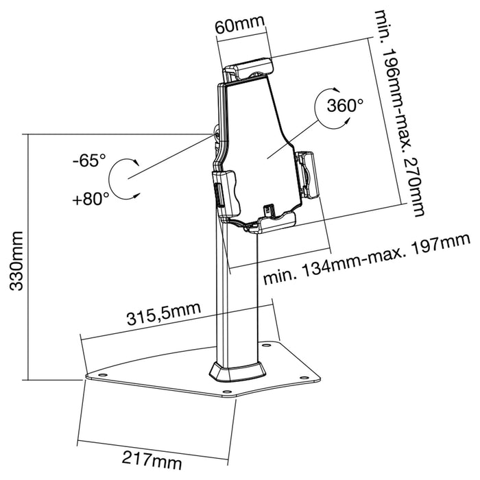 EAN 4043718232864 - InLine 23166C soporte Soporte pasivo Tablet/UMPC Negro, Plata imagen 7