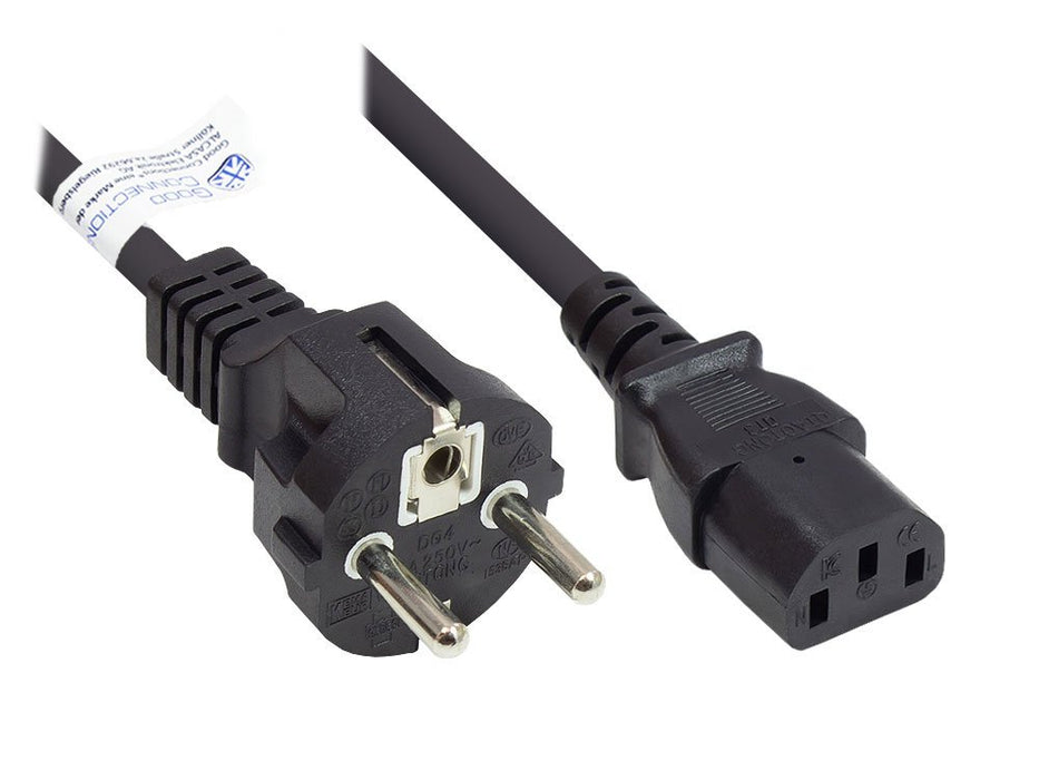EAN 4014619168576 - Alcasa P0030-S015 cable de transmisión Negro 1,5 m Enchufe tipo E+F C13 acoplador imagen 1