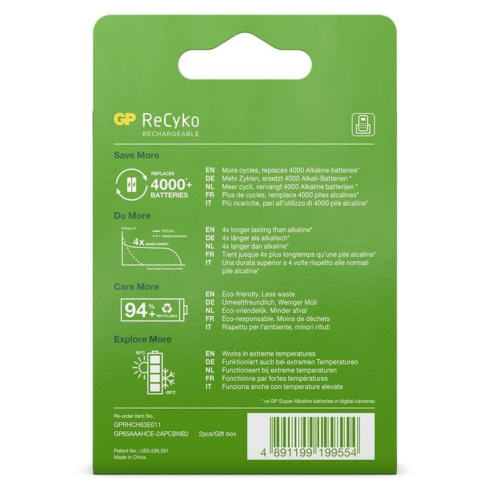 EAN 4891199212680 - GP Batteries 12065AAAHCE-C2 Batería recargable AAA Níquel-metal hidruro (NiMH) imagen 4