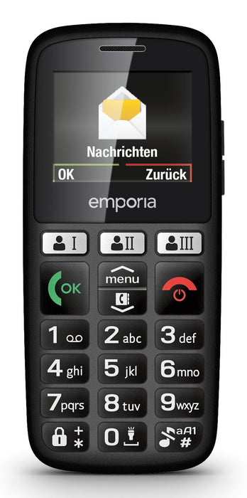 EAN 9005613162870 - Emporia emporiaHAPPY 4,6 cm (1.81") 70 g Negro Teléfono básico imagen 1