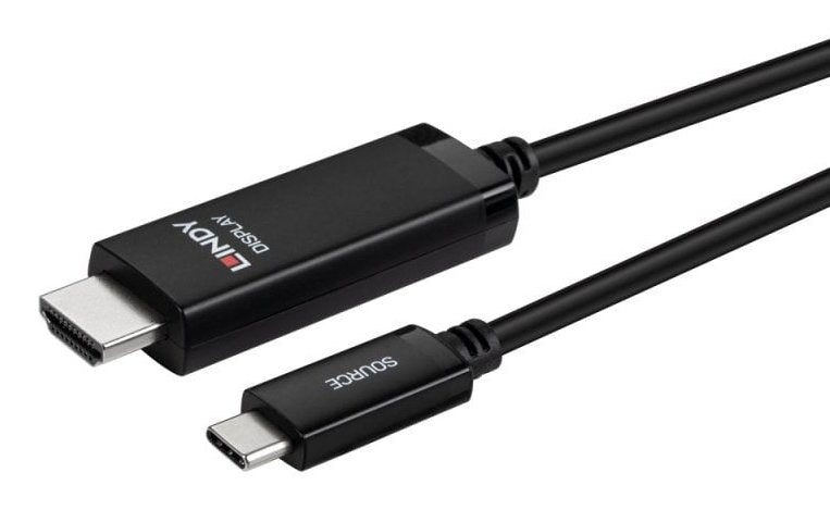 EAN 4002888434331 - Lindy 43433 adaptador de cable de vídeo 1 m USB Tipo C HDMI Negro imagen 3