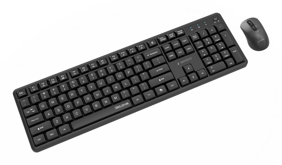 EAN 8716309136792 - Gembird KBS-WMS-01 teclado Ratón incluido Oficina RF inalámbrico QWERTY Internacional de EE.UU. Negro imagen 3