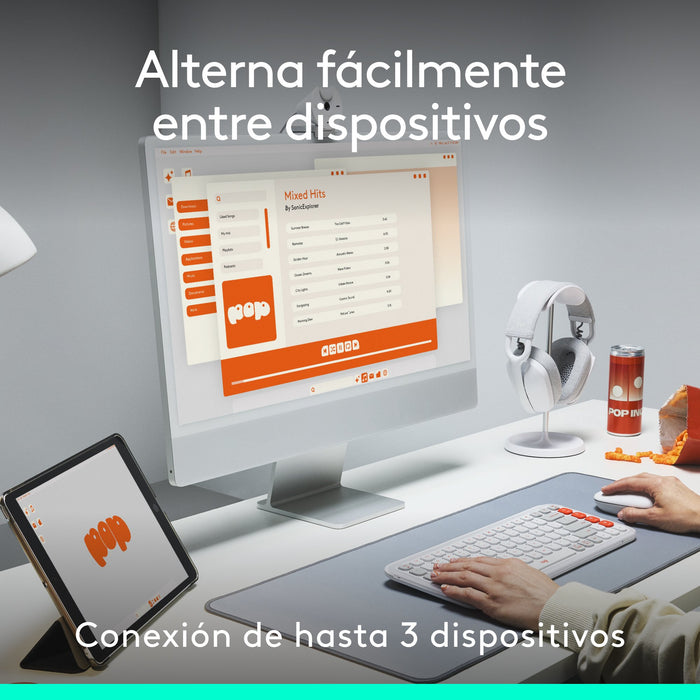 EAN 5099206127869 - Logitech 920-013120 teclado Ratón incluido Universal QWERTY Español Rosa imagen 9