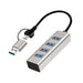 EAN 4052792077100 - LogiLink UA0455 hub de interfaz USB 3.2 Gen 1 (3.1 Gen 1) Type-A + Type-C 5000 Mbit/s Aluminio imagen 1