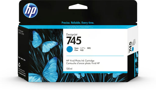 EAN 0725184104602 - HP 745 130-ml DesignJet Cyan Ink Cartridge cartucho de tinta 1 pieza(s) Original Rendimiento estándar imagen 1