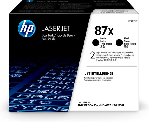 EAN 0190780576083 - HP 87X 2-pack High Yield Black Original LaserJet Toner Cartridges cartucho de tóner 2 pieza(s) imagen 1