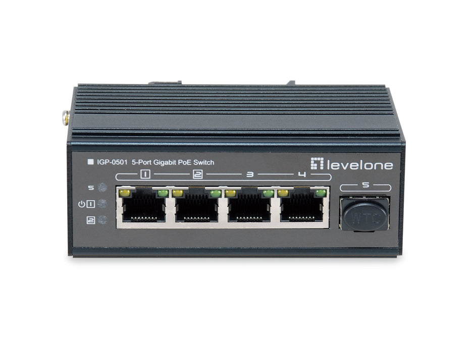 EAN 4015867196625 - LevelOne IGP-0501 switch Gigabit Ethernet (10/100/1000) Energía sobre Ethernet (PoE) Negro imagen 1