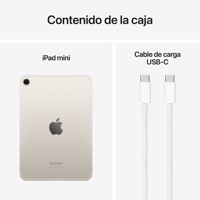 EAN 0195949757808 - Apple iPad mini 7th gen 5G TD-LTE & FDD-LTE 512 GB 21,1 cm (8.3") Wi-Fi 6E (802.11ax) iPadOS 18 Beige imagen 10