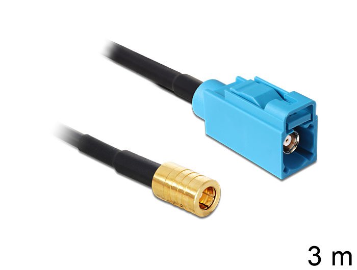 EAN 4043619886524 - DeLOCK 88652 cable coaxial RG-174 3 m SMB FAKRA Z Negro imagen 1