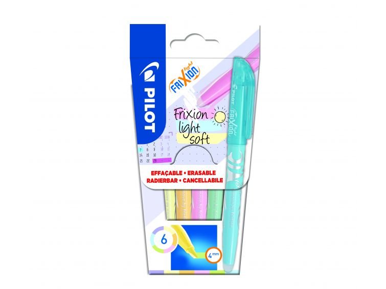 EAN 3131910572572 - Pilot FriXion Light Soft marcador 6 pieza(s) Punta de cincel Azul, Verde, Naranja, Rosa, Violeta, Amarill imagen 1