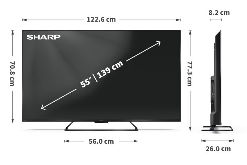 EAN 5905683273947 - Sharp TV LED 55 inches 55HR7465E 139,7 cm (55") 4K Ultra HD Smart TV Wifi Negro imagen 8