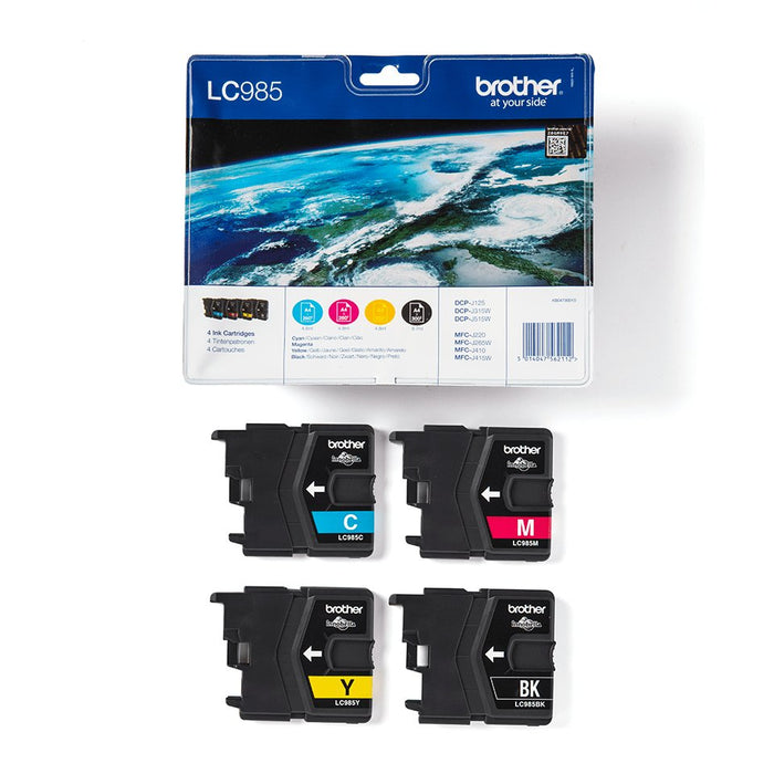 EAN 5014047562112 - Brother LC985VALBP cartucho de tinta 4 pieza(s) Original Negro, Cian, Magenta, Amarillo imagen 3