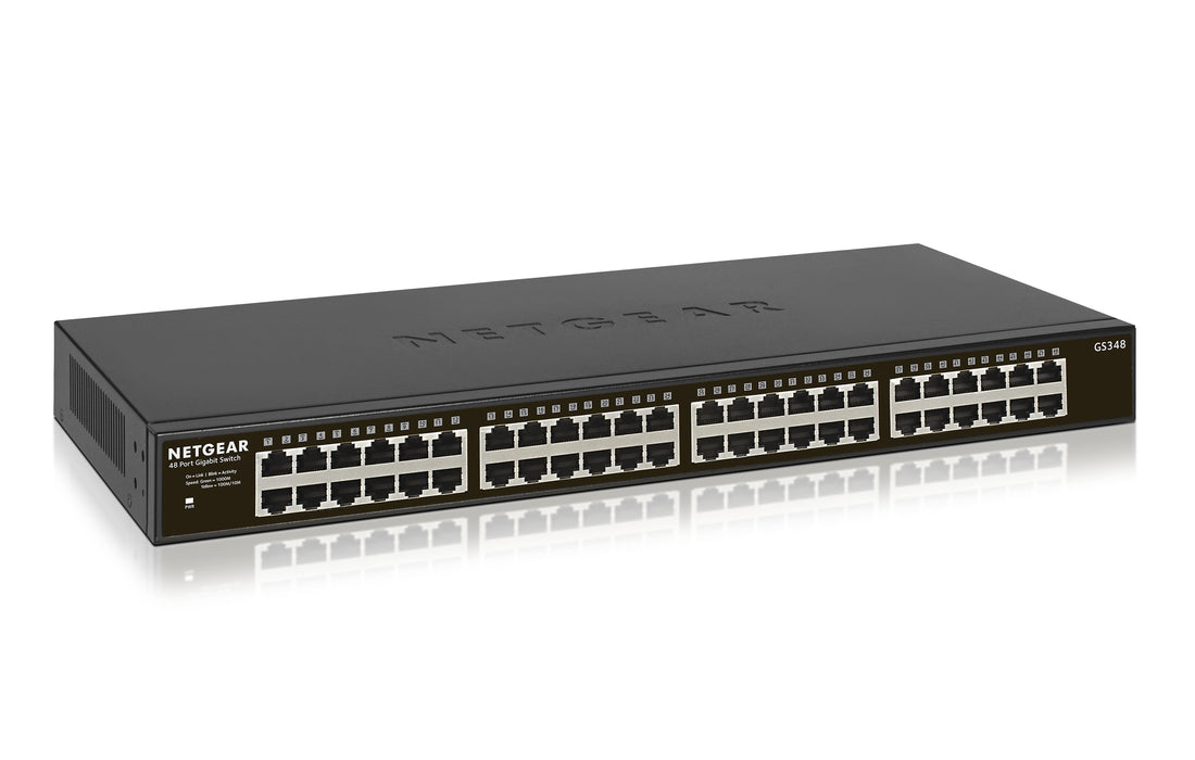 EAN 0606449120219 - NETGEAR GS348 No administrado Gigabit Ethernet (10/100/1000) 1U Negro imagen 3
