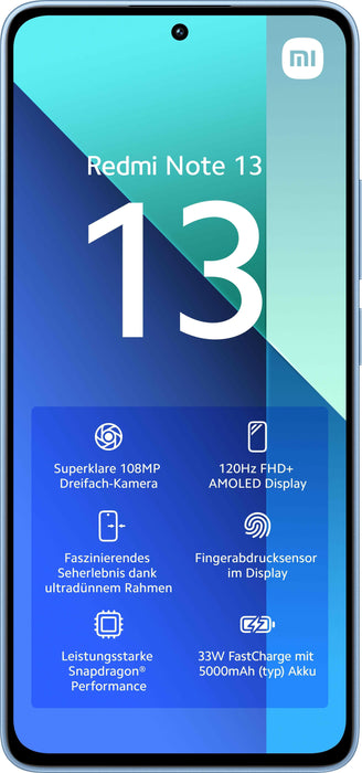EAN 6941812759271 - Xiaomi Redmi Note 13 16,9 cm (6.67") Ranura híbrida Dual SIM Android 13 4G USB Tipo C 6 GB 128 GB 5000 mA imagen 2