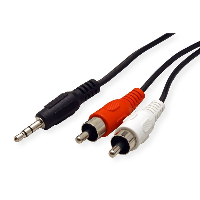 EAN 7611990159048 - ROLINE 11.09.4349 cable de audio 10 m 3,5mm 2 x RCA Negro imagen 1