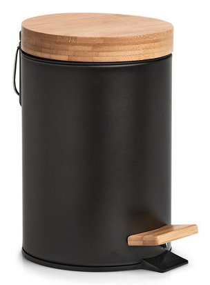 EAN 4003368189109 - Zeller Present 18910 papelera 3 L Alrededor Bamboo, Plancha Negro, Madera imagen 1