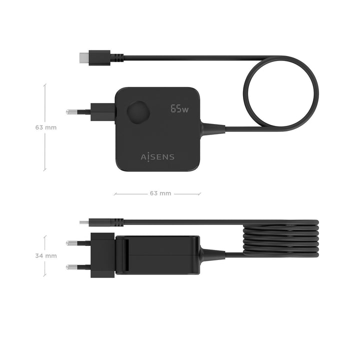 EAN 8435739905494 - AISENS ASCH-1PD65WL85-BK cargador de dispositivo móvil Teléfono móvil, Smartphone, Cámara digital, Univer imagen 4