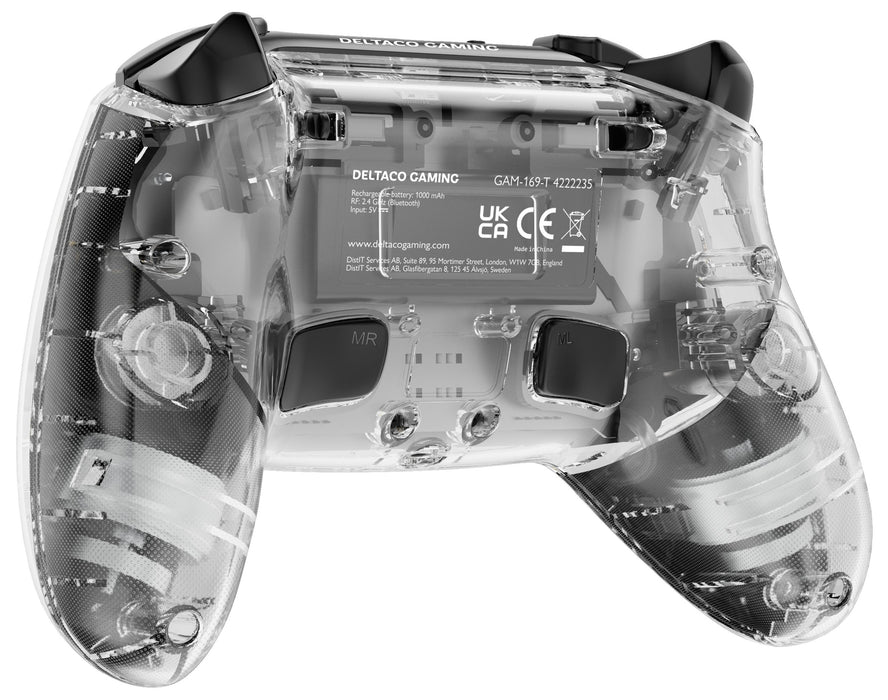EAN 7333048060839 - Deltaco Gaming GAM-169-T mando y volante Transparente Bluetooth/USB Gamepad Android, Nintendo Switch, PC, imagen 9