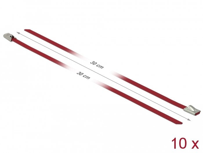 EAN 4043619187782 - DeLOCK 18778 presilla Acero Rojo 10 pieza(s) imagen 2