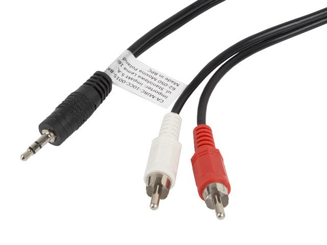 EAN 5901969414004 - Lanberg CA-MJRC-10CC-0015-BK cable de audio 1,5 m 3,5mm 2 x RCA Negro imagen 2