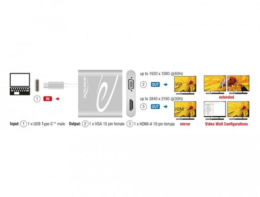 EAN 4043619877058 - DeLOCK 87705 Adaptador gráfico USB 3840 x 2160 Pixeles Plata imagen 2