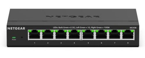 EAN 0606449170788 - NETGEAR MS308 No administrado 2.5G Ethernet (100/1000/2500) Negro imagen 2