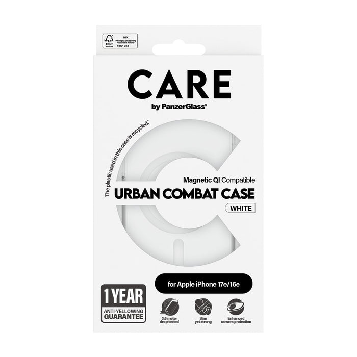 EAN 5715685021022 - PanzerGlass CARE™ by ® Urban Combat Case Transparent w. White Qi Compatible iPhone 17e | 16e funda para t imagen 3